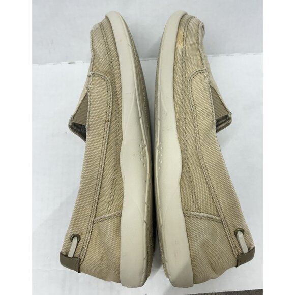 Crocs Walu Casual Slip on Canvas Loafer Womens Size 9 Style 14391 Beige - Picture 4 of 7